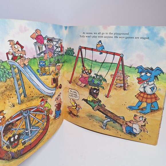 1978 Mercer Mayers Little Monster At School Vintage Paperback Golden Look-Look - Picture 6 of 10